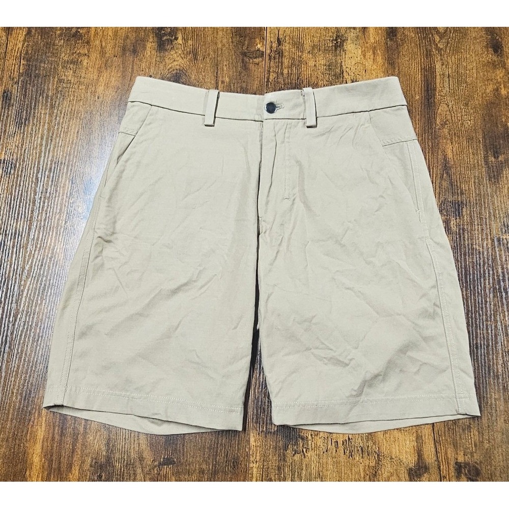 Lululemon Mens Commission Short 9 Khaki Tan Chino Golf Shorts Size 30